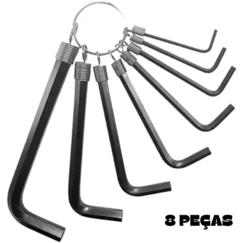 Jogo De Chave Allen Hexagonal 8 Peças 1,5 A 8mm Worker - Imagem 2