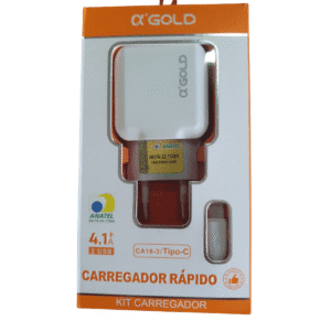 Carregador Tipo C CA16-3/TIPO-C 4.1A-Carregador Rápido Selo Anatel
