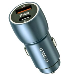 Carregador Veicular Carro Tipo C TURBO 12-24V 60W 9.1A A'GOLD CJ13-4