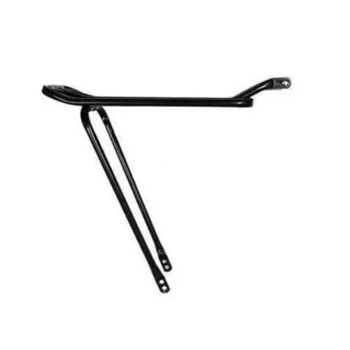 Garupa Bagageiro Articulado Bike Preto/Prata Aço Tubular Aro 24 26