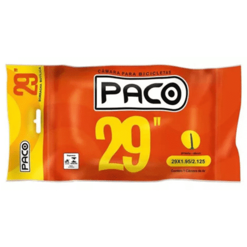 Câmara Ar 29 X 1.95/2.125 Bico Fino PACO Válvula Presta Mtb Bike bicleta - Imagem 2