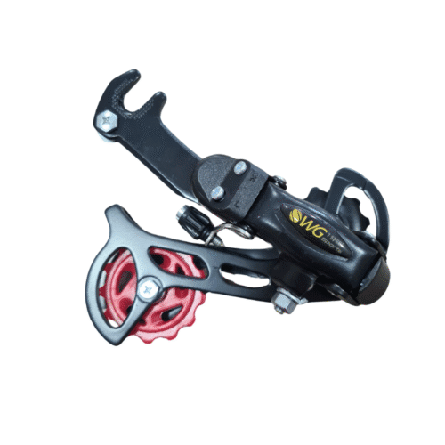 Cambio Traseiro Mega Range Com Gancheira Preto/Cromado WG SPORTS 7V