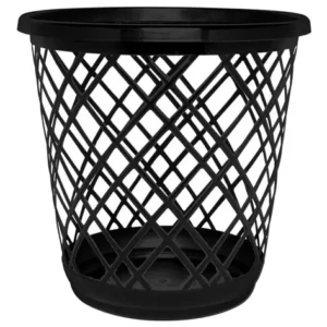 Cesto Lixeira Telada 10 Litros Quarto Casa Sem Tampa Jaguar Preto/Cinza