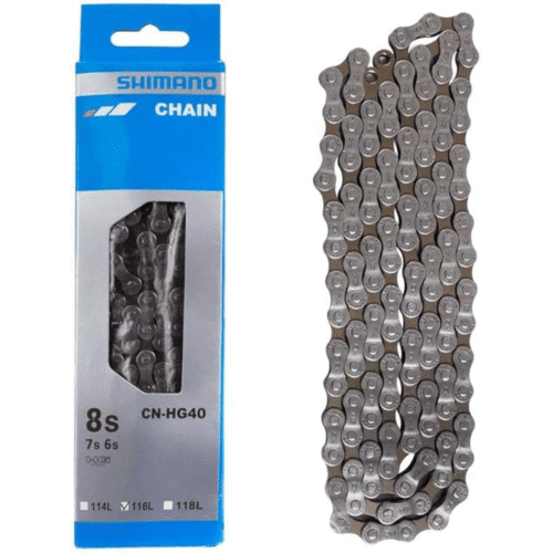 Corrente INDEX SHIMANO Fina Bicicleta Bike c/ Marcha 116 6/7/8V CN-HG40 c/elo fixação