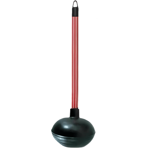 Desentupidor p/ Vaso Sanitário Plunger 60 cm Vermelho Plástico ou Borracha