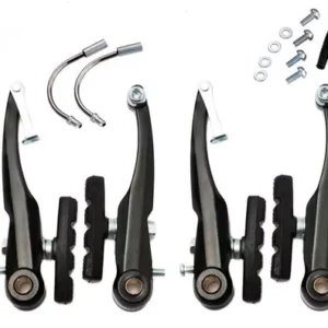 Kit De Freios Dianteiro/Traseiro V Brake WG SPORTS Aluminio preto/prata S/ Cabo S/ Cond