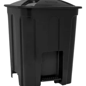 Cesto De Lixo Lixeira 7 Litros Com Pedal Preto/Branco Jaguar