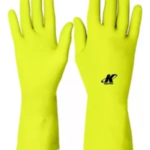1 Par Luva De Látex Light Tamanho M ou G Amarela Kalipso
