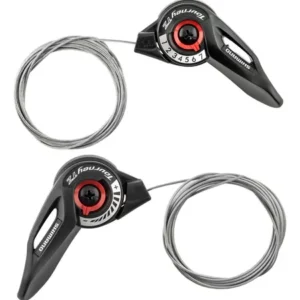 Par Passador Alavanca Câmbio Shimano Tourney TZ500 3x7V c/ Cabos