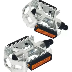 Par Pedal MTB Bike Bicicleta Alumínio Preto ou Prata Rosca Fina Sueco 1/2