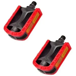 Par Pedal MTB Bicolor Export Vermelho Rosca Fina 1/2 Sueco - METALCICLO