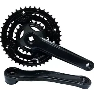 Pedivela Engrenagem Tripla Preto 24/34/42D Coroa Reduzida p/ Bike Bicicleta- c/ Braço