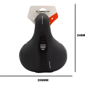 Selim Bike ABSOLUTE COMFORT SUPER Vazado Com Mola Super Macio com Fita Reflexiva