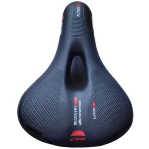 Selim Preto MTB Com Mola Macio CXR Vazado SNK 802 Sem Carrinho