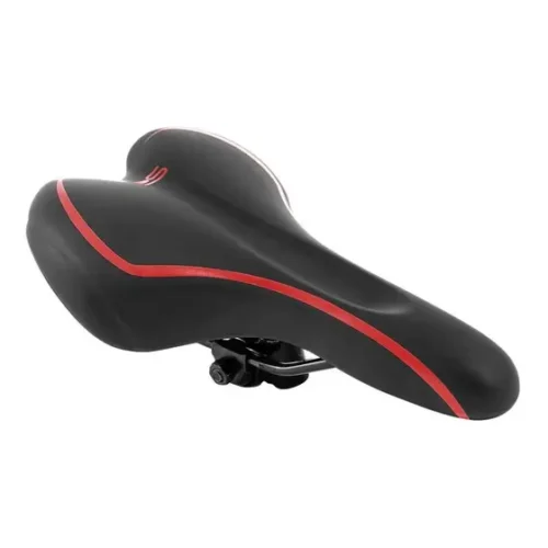 Selim MTB Premium SELLE ROYAL Preto com Vermelho Com Carrinho - Imagem 2