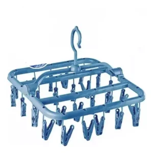 Varal Multiuso Retrátil Tamanho 3 C/ 26 Prendedores Azul Lig Brin