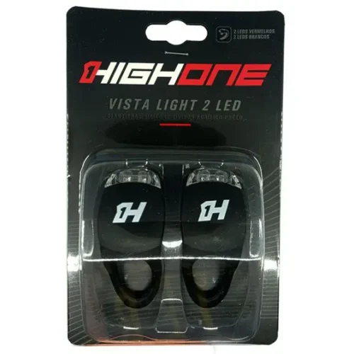 Farol Bike Dianteiro Traseiro VISTA LIGHT 2 LED HIGH ONE Segurança Noturna - Imagem 2