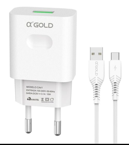Carregador Tipo C A'Gold Gold 3.1A 15W CA41-3
