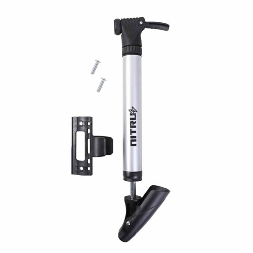 Bomba de Ar Nitrus Portátil Bike MTB Moto c/ Alavanca e Suporte