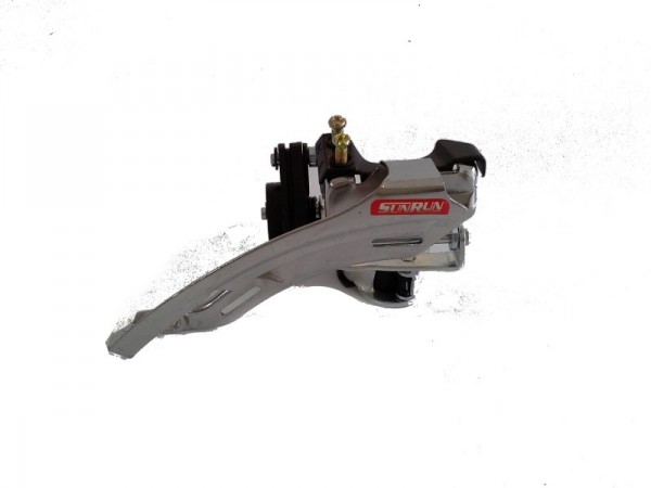 Cambio Dianteiro Cromado Dual Pull Index 28.6/31.8 P/ Coroa/Pedivela de Até 48D SUNRUN