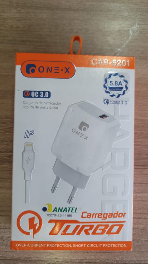 Carregador Iphone ONE X CAR-6201/LIGHTNING 5.8A - Carregador TURBO - Imagem 2