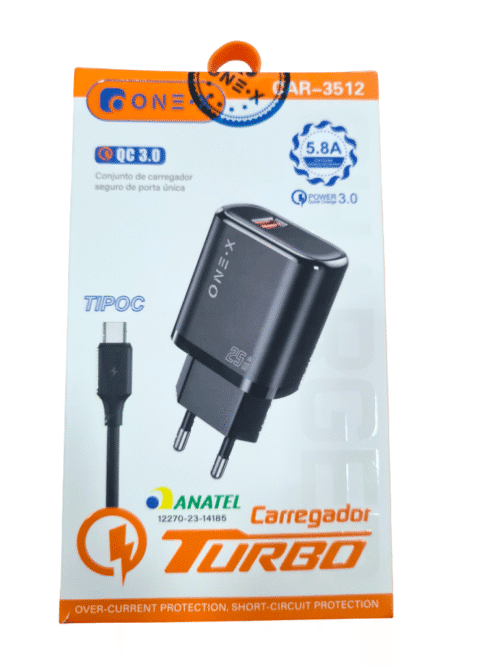 Carregador Tipo C TURBO CAR-3512/TIPOC 5.8A - Imagem 2