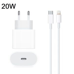 Carregador iPhone Rápido 20W - Conexão Lightning - Compatível com Iphone 7,8,9,X,11,12,13,14