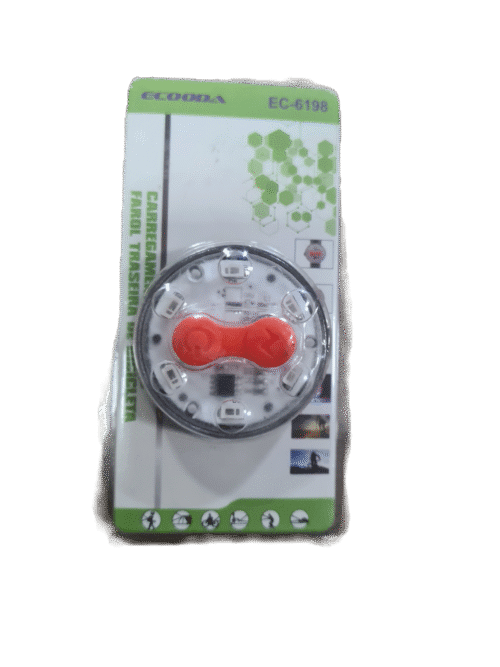 Farol Bicicleta Traseiro ECOODA EC-6197 Recarregável Micro USB LED Segurança - Imagem 2