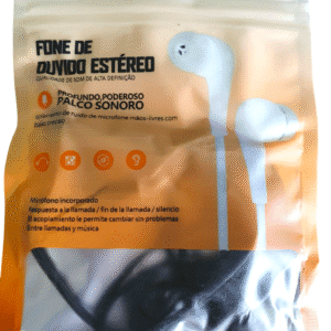 Fone 3.5mm com Fio Estéreo ONE X FON-2101 INTRA AURICULAR Cabo de 1,2M