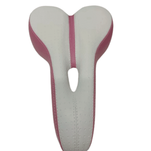 Selim Vazado Branco com Rosa WG Bike MTB Sem Carrinho