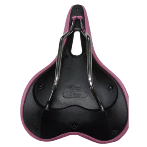 Selim Vazado Branco com Rosa WG Bike MTB Sem Carrinho - Imagem 2