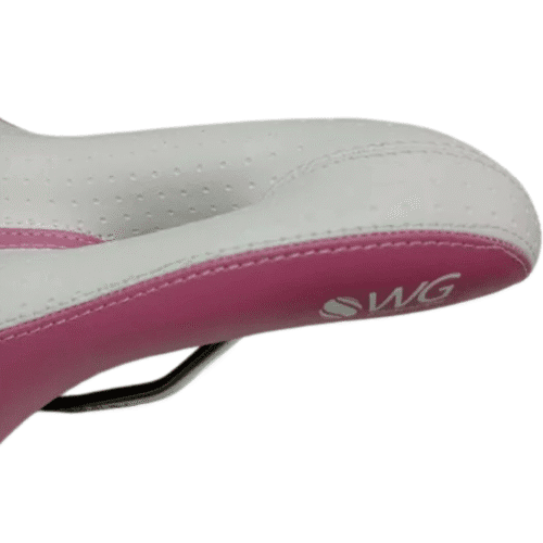 Selim Vazado Branco com Rosa WG Bike MTB Sem Carrinho - Imagem 3