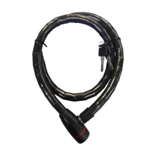 Cadeado Bicicleta Articulado COMANDER Chave 18mm 120cm Preto