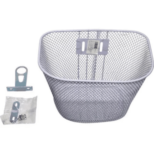 Cesta Bicicleta Aro 16 Arame Branca C/Suporte WG SPORTS Dianteira - Imagem 2
