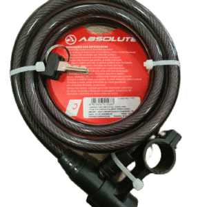 Cadeado Bicicleta ABSOLUTE Reforçado 12mmx150cm Chave C/Suporte